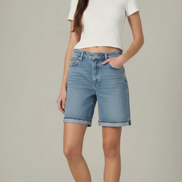 Joe's Jeans Pants - Joe's Jeans The Joey Denim Cuffed Shorts Medium Wash Women's Size 33 (16)